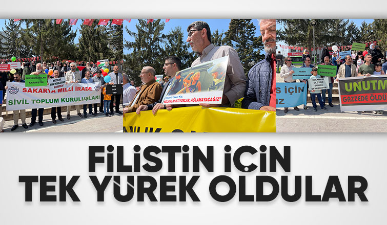 Sakarya'da İsrail'in Gazze'ye yönelik saldırıları protesto edildi