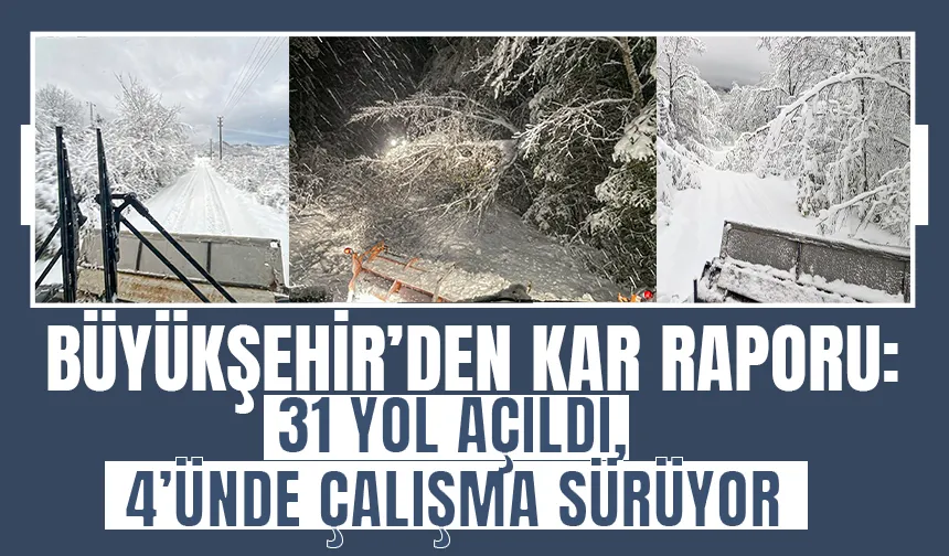 Sakarya'da kardan kapanan 31 yol açıldı