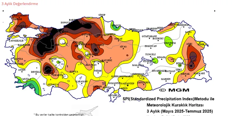 Sakarya'da kuraklık kategorisi değişti