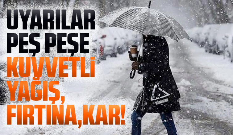 Sakarya'da kuvvetli yağış, fırtına, kar bekleniyor