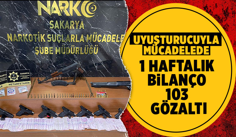 Sakarya'da narkotik operasyonları