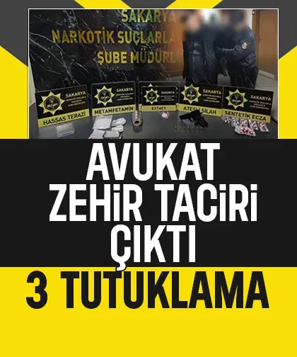 Sakarya'da operasyon; Avukat uyuşturucu ile yakalandı