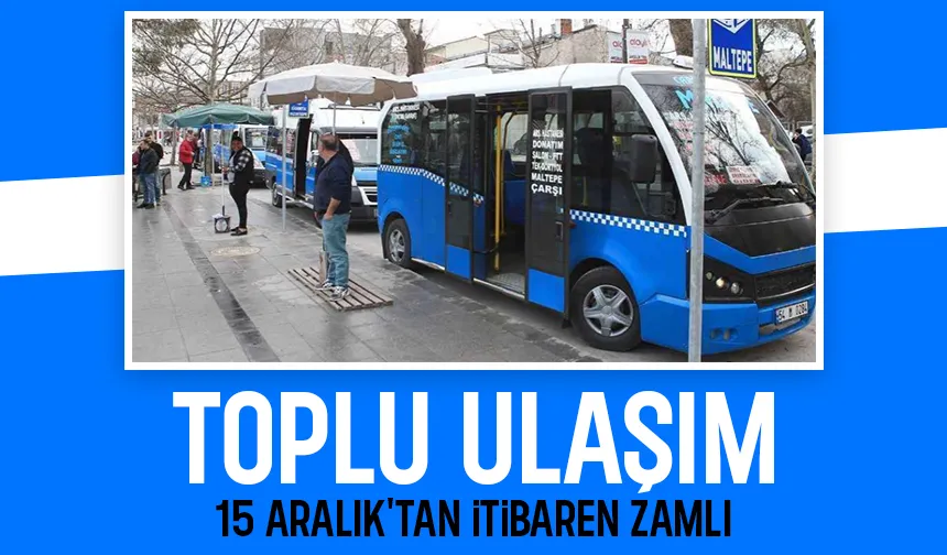 Sakarya'da toplu ulaşım zammı 15 Aralık'ta yürürlükte
