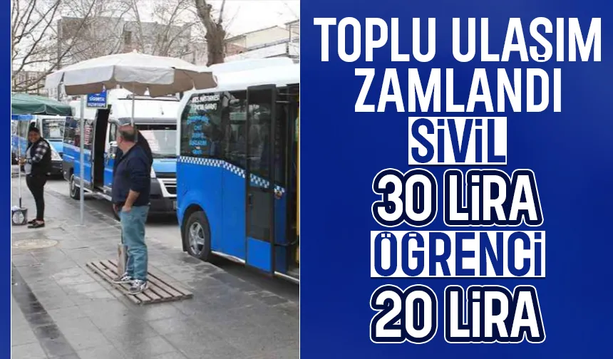 Sakarya'da toplu ulaşıma zam: İşte yeni tarifeler!