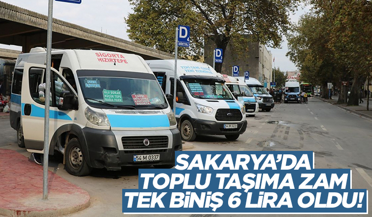 Sakarya'da toplu ulaşıma zam