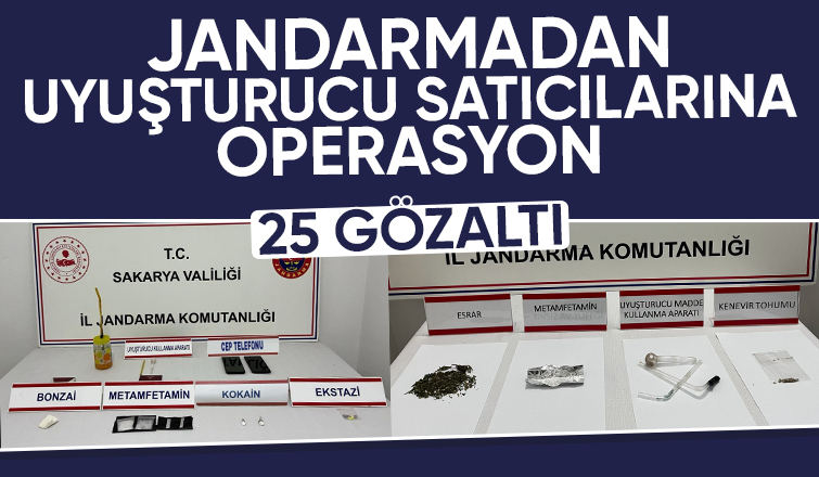 Sakarya'da uyuşturucu operasyonları