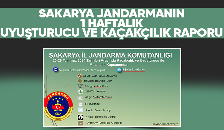 Sakarya'da uyuşturucu ve kaçakçılık operasyonları: 35 gözaltı