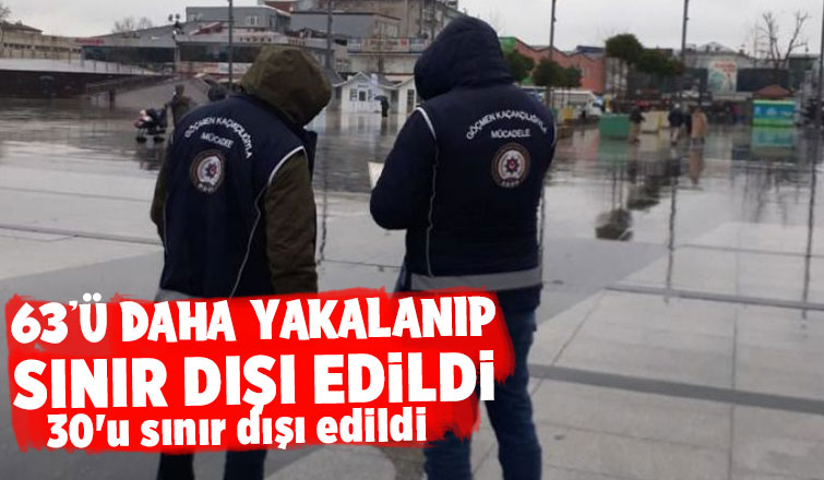 Sakarya'da yakalanan 63 kaçak sınır dışı edildi
