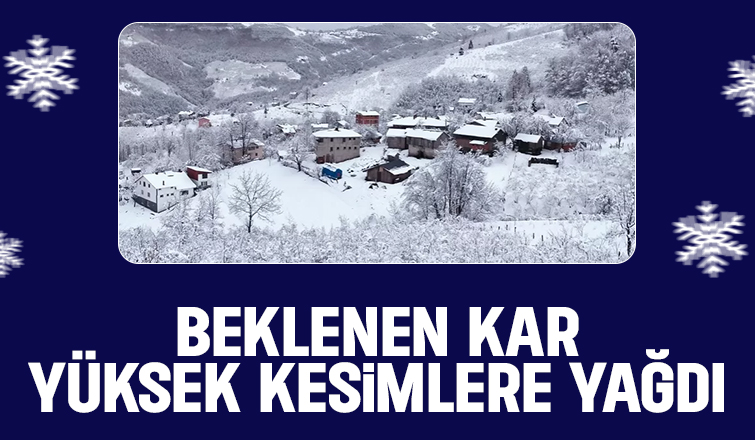 Sakarya'da yüksek kesimler karla kaplandı