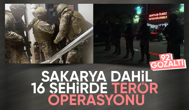 Sakarya dahil 16 ilde DEAŞ operasyonu