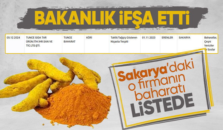 Sakarya daki firmanın baharatında tağşiş tespit edildi