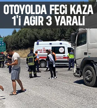 Sakarya'dan İstanbul'a giden otobüs kazaya karıştı: 1'i ağır 3 yaralı