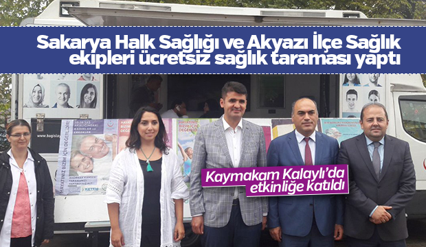  Sakarya Halk Sağlığı ve İlçe Sağlık Ekiplerinden Ücretsiz Sağlık Taraması