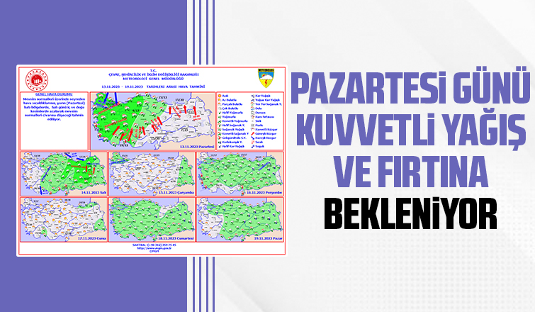 Sakarya için sarı kodlu kuvvetli yağış uyarısı