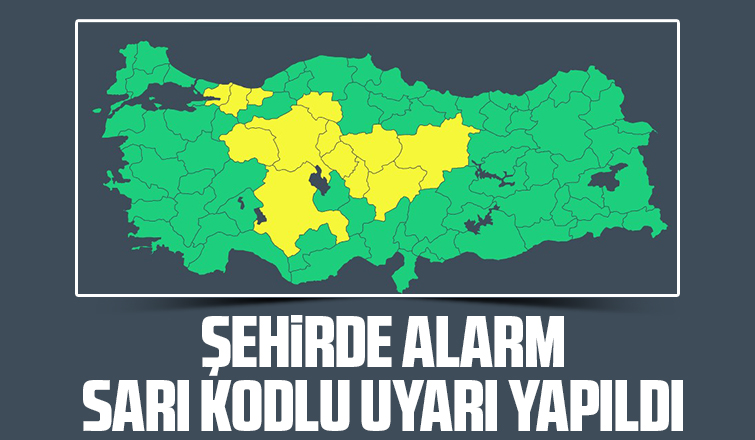 Sakarya için sarı kodlu uyarı