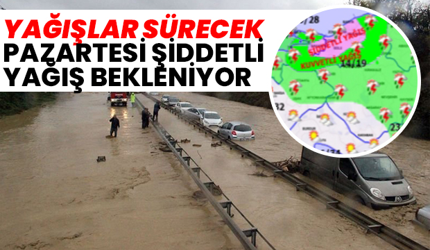 Sakarya için şiddetli yağış uyarısı!