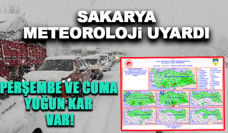 Sakarya için yoğun kar uyarısı