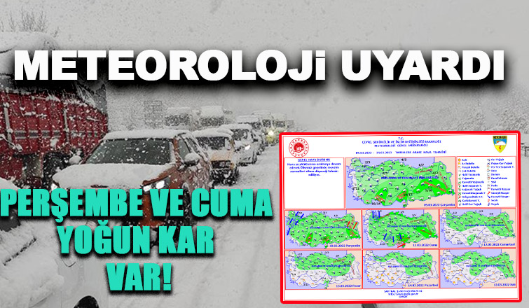 Sakarya için yoğun kar uyarısı