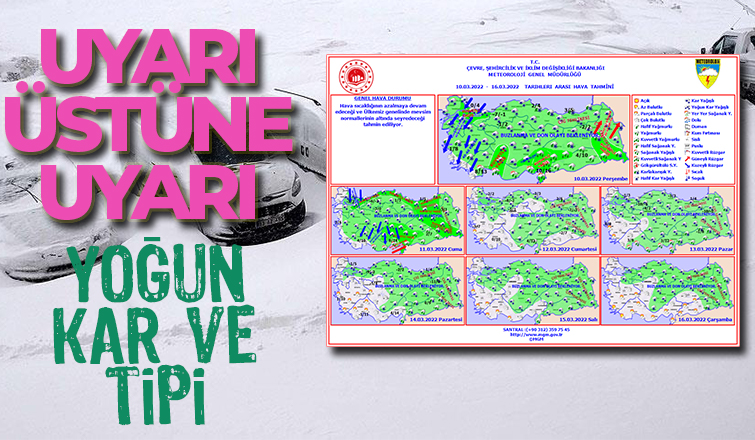 Sakarya için yoğun kar ve tipi uyarısı