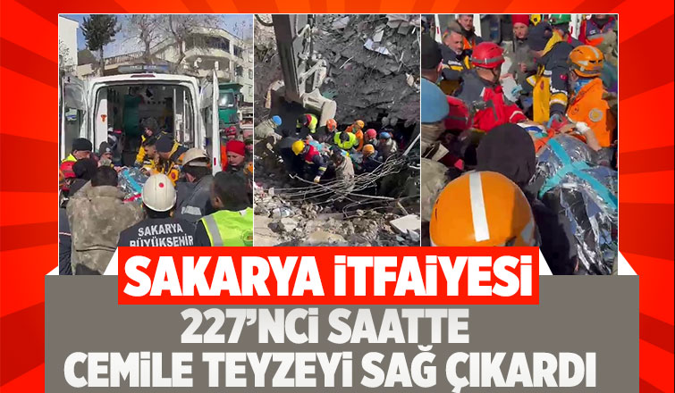 Sakarya itfaiyesi 10’uncu günde enkazdan sağ olarak çıkartıldı