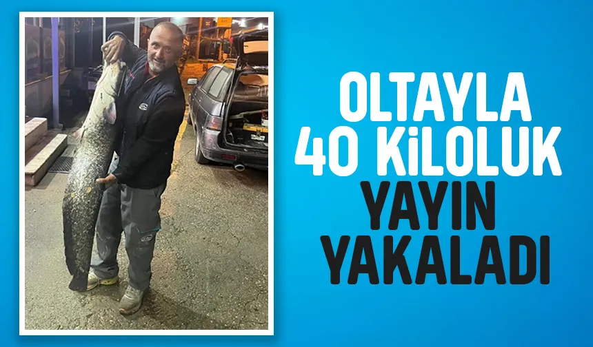 Sakarya Nehri'nde dev yayın yakaladı