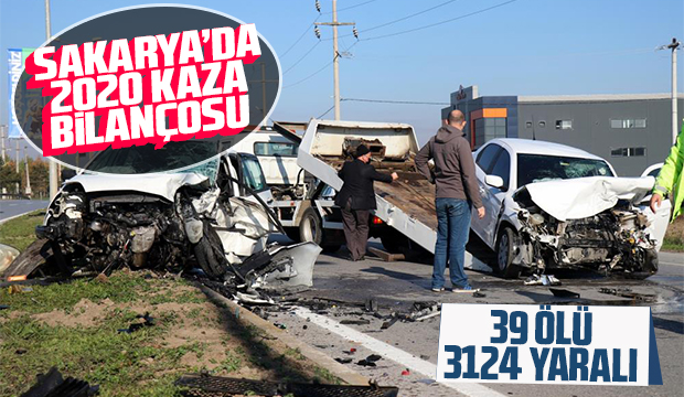 Sakarya'nın 2020 kaza raporu; 39 ölü, 3124 yaralı