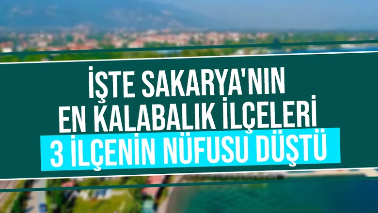 Sakarya'nın ilçe ilçe nüfus sayıları