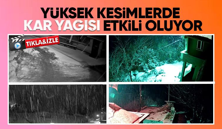 Sakarya nın yüksek kesimlerine kar yağdı