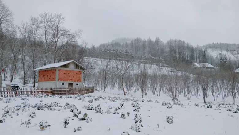 Sakarya'nın yüksek kesimlerine kar yağdı