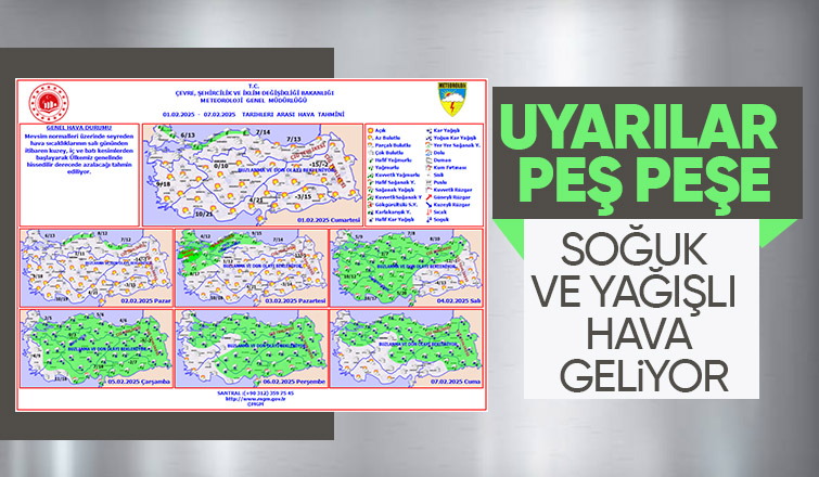 Sakarya Valiliği nden soğuk hava ve yağış uyarısı