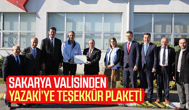 Sakarya Valisinden Yazakiye Teşekkür Plaketi