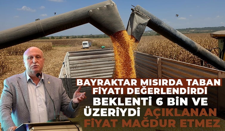 Ali Şener Bayraktar açıklanan mısır alım fiyatının üreticinin beklediği fiyatın altında kaldığını söyledi