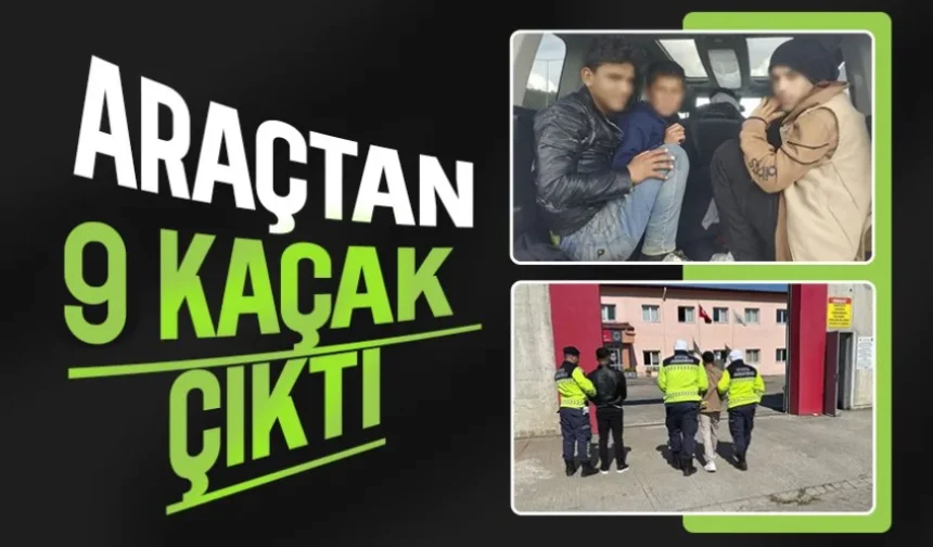 Sakarya'da 9 kaçak göçmen yakalandı