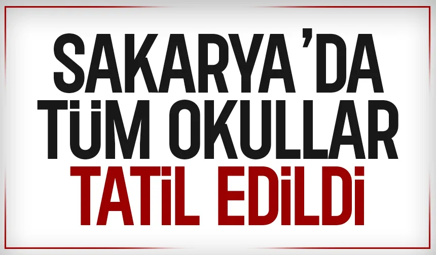 Sakarya'da okullar tatil edildi