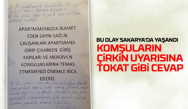Sakaryada sağlık çalışanına tepki çeken uyarı