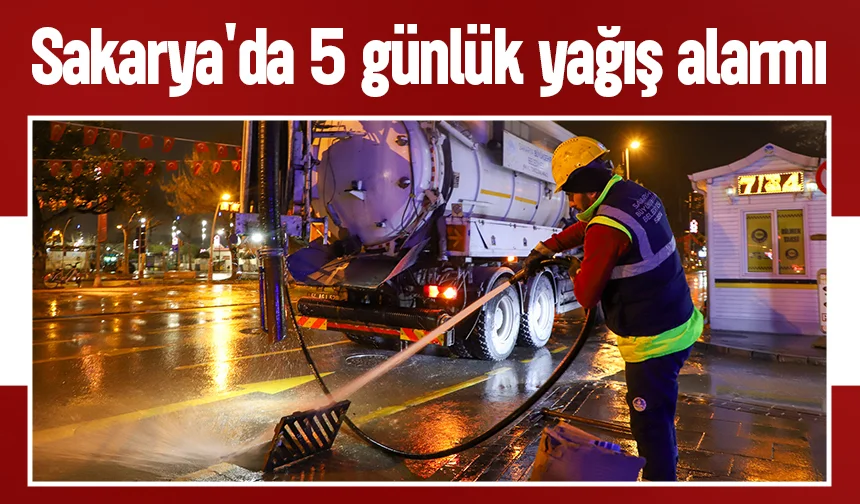 Sakarya'da yağış alarmı