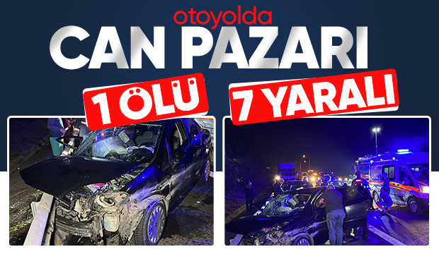 Sakarya-Düzce sınırında kaza: 1 ölü, 7 yaralı
