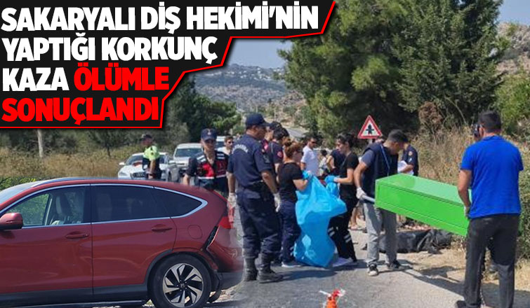Sakaryalı diş hekiminin Muğla'da yaptığı kaza ölümle sonuçlandı Kaza anı kamerada