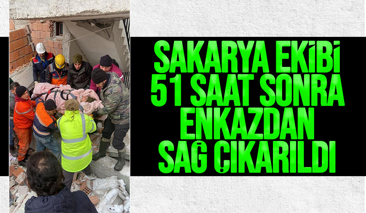 Sakaryalı ekipler enkaz altındaki kadını işte böyle kurtardı