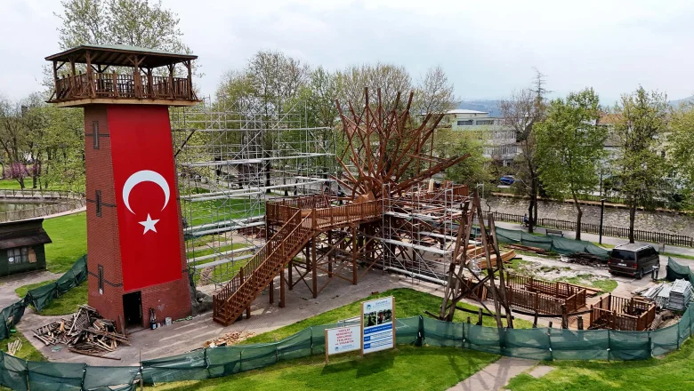 Sakarya'nın simgesi tarihi çark aslına uygun yenileniyor