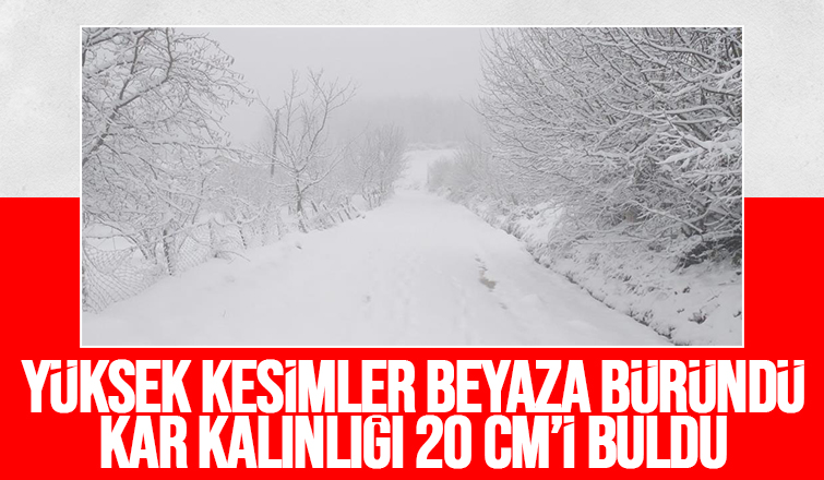 Sakarya’nın yüksek kesimleri beyaza büründü