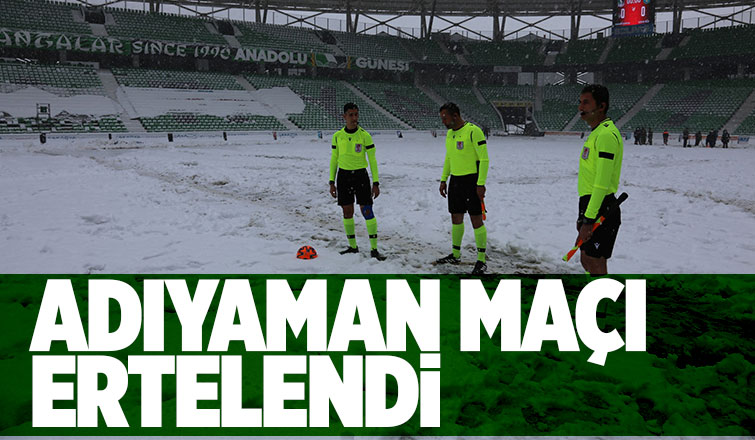 Sakaryaspor Adıyaman maçına kar engeli