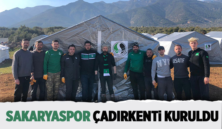 Sakaryaspor'dan depremzedelere çadır kent