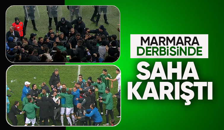 Sakaryaspor Kocaelispor maçında saha karıştı