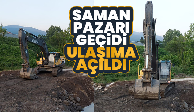 Saman Pazarı'ndaki geçit yeniden açıldı
