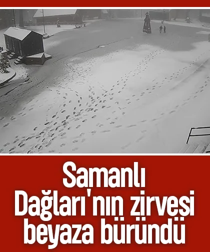 Samanlı Dağları'nın zirvesi beyaza büründü