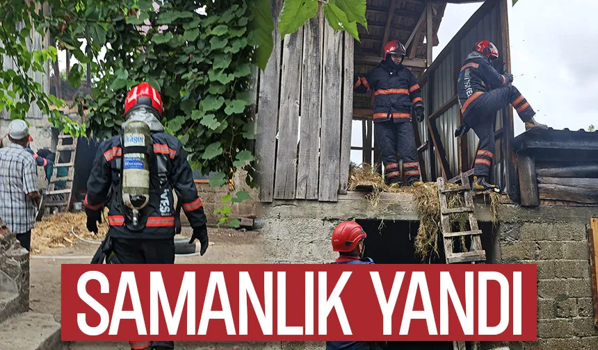 Samanlıkta çıkan yangın korkuttu
