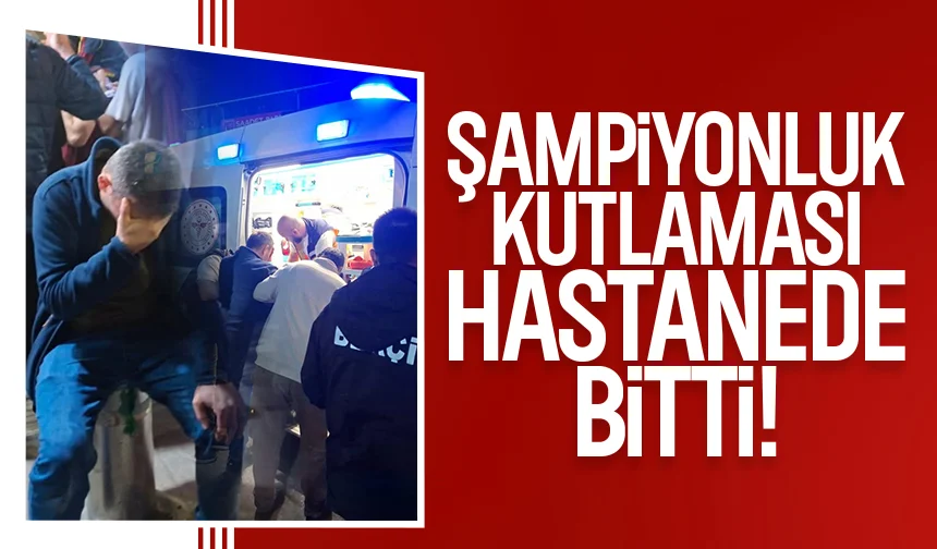 Şampiyonluk kutlamasında korku dolu anlar