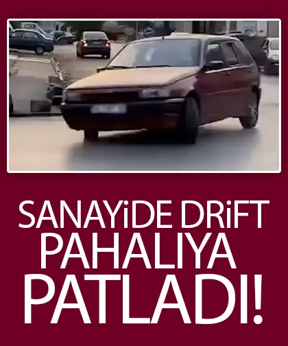 Sanayide drift atan o sürücü yakalandı