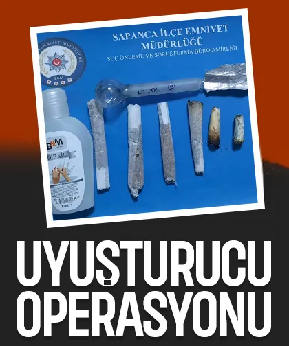 Sapanca'da polisten narkotik operasyonu